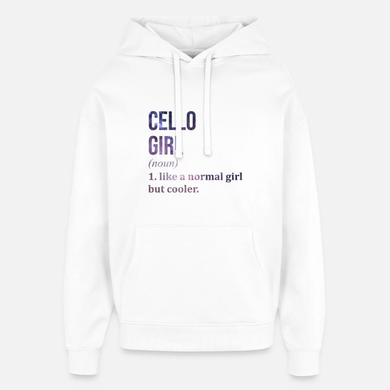 violoncelle - Sweat à capuche unisexe Stanley/Stella Oversized - blanc