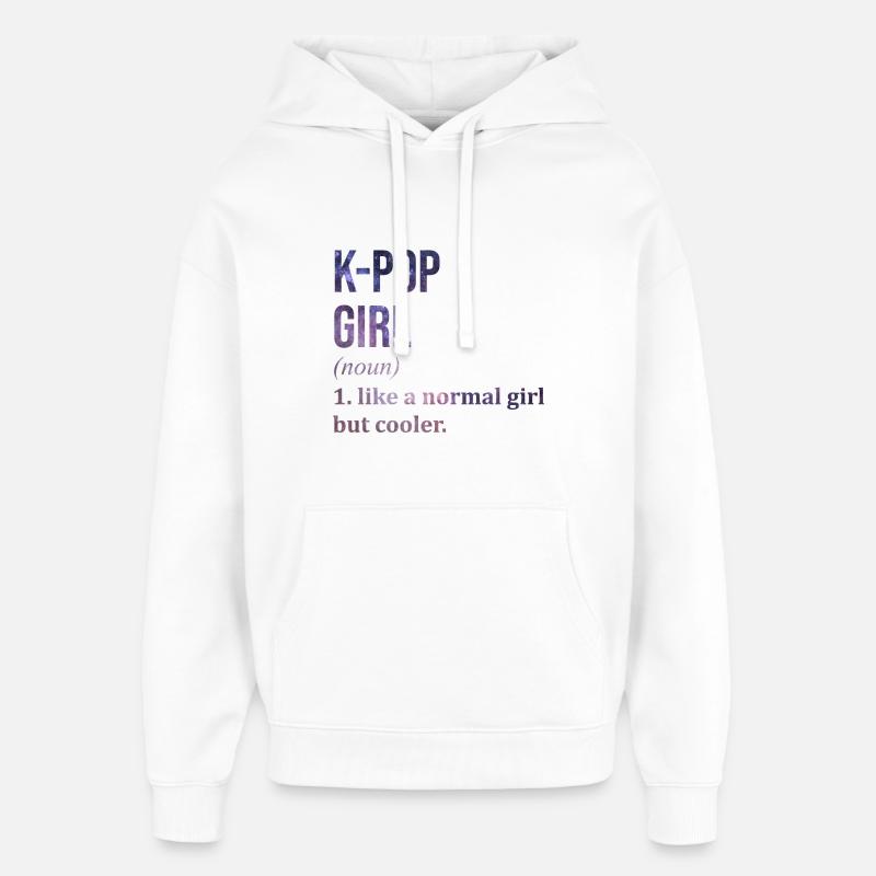 K Pop - Stanley/Stella Oversized Huvtröja Unisex - vit