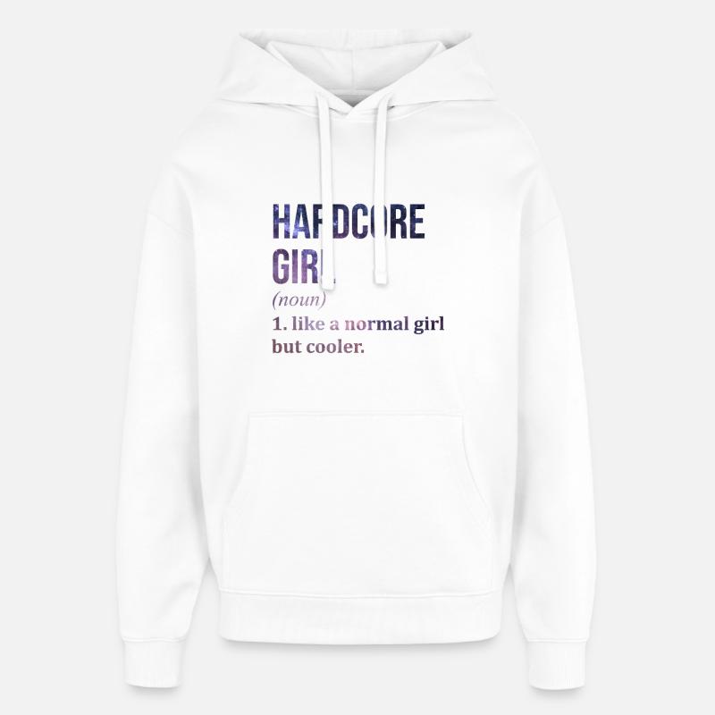 Hardcore - Sweat à capuche unisexe Stanley/Stella Oversized - blanc