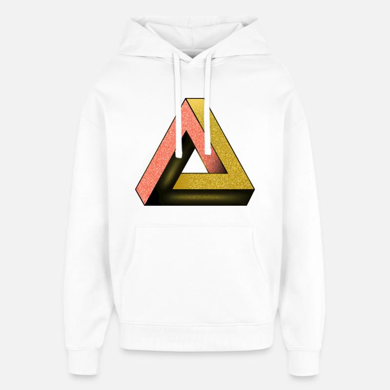 Triangle de Penrose - Sweat à capuche unisexe Stanley/Stella Oversized - blanc