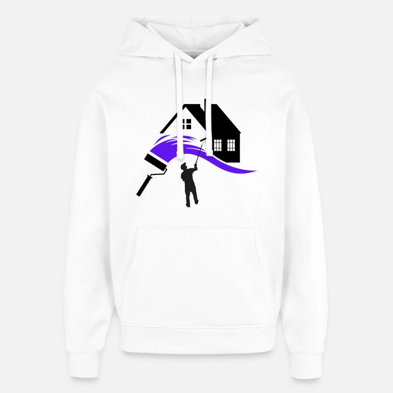 Peintre - Sweat à capuche unisexe Stanley/Stella Oversized - blanc