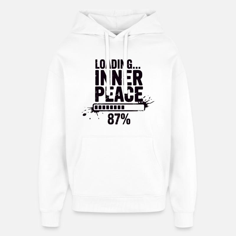 Loading Inner Peace - Sarkasmus Stress Shirt - Oversized Unisex Hoodie von Stanley/Stella - Weiß