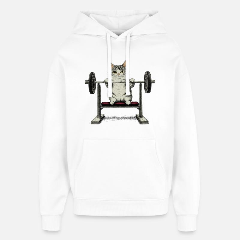 Ajustement Cat - Sweat à capuche unisexe Stanley/Stella Oversized - blanc