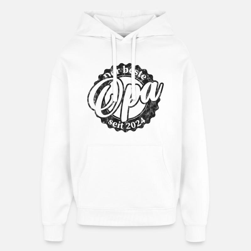 Le meilleur papy depuis 2024 - Sweat à capuche unisexe Stanley/Stella Oversized - blanc