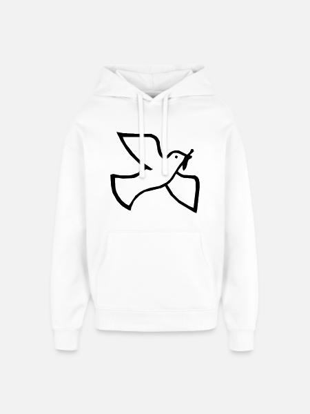 Friedenstaube - Oversized Unisex Hoodie von Stanley/Stella - Weiß