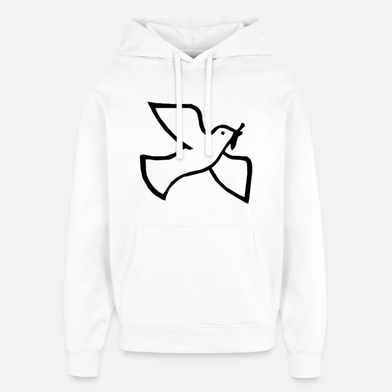Friedenstaube - Oversized Unisex Hoodie von Stanley/Stella - Weiß
