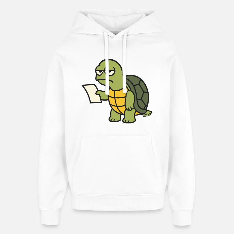 Langsame Schildkröte mit Papier - Oversized Unisex Hoodie von Stanley/Stella - Weiß