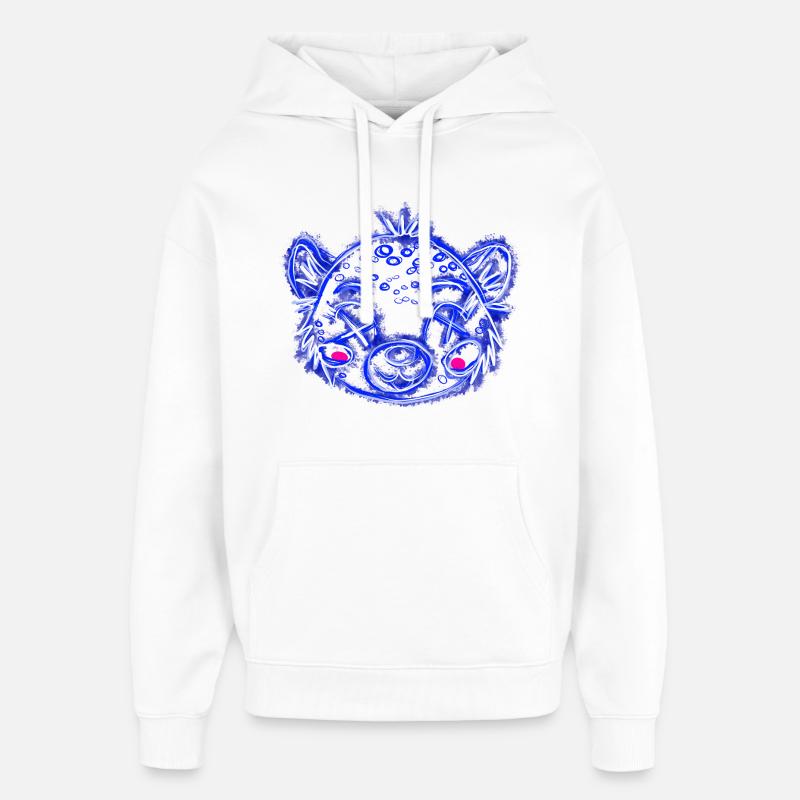 Dead Leo Blue - Sweat à capuche unisexe Stanley/Stella Oversized - blanc