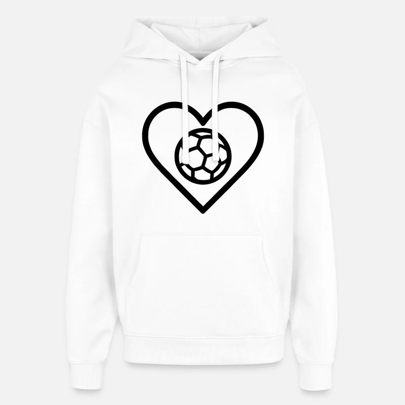Handball du cœur – Sport passionné - Sweat à capuche unisexe Stanley/Stella Oversized - blanc