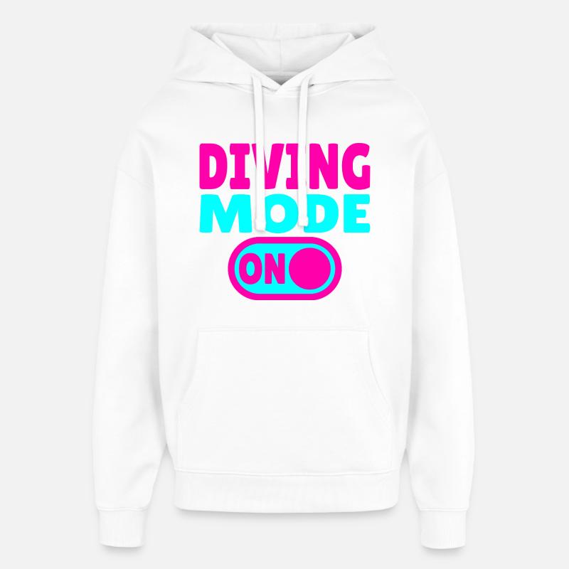 Mode plongée activé – Tauchen - Sweat à capuche unisexe Stanley/Stella Oversized - blanc
