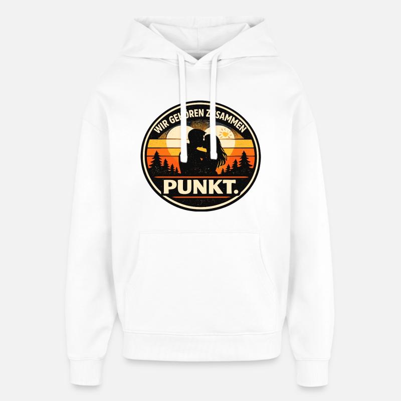 Nous appartenons ensemble - Sweat à capuche unisexe Stanley/Stella Oversized - blanc