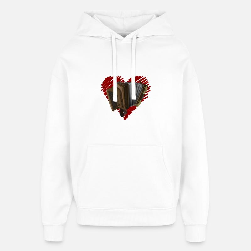 Harmonica Love | ZiachON ! - Sweat à capuche unisexe Stanley/Stella Oversized - blanc