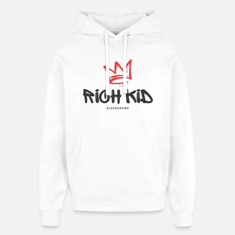 Rich Kid Alsergrund - Sweat à capuche unisexe Stanley/Stella Oversized - blanc
