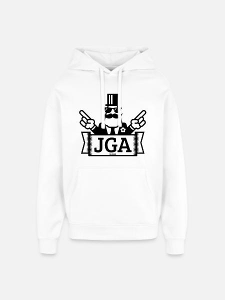 JGA Handzeichen (Junggesellenabschied / 1C) - Oversized Unisex Hoodie von Stanley/Stella - Weiß