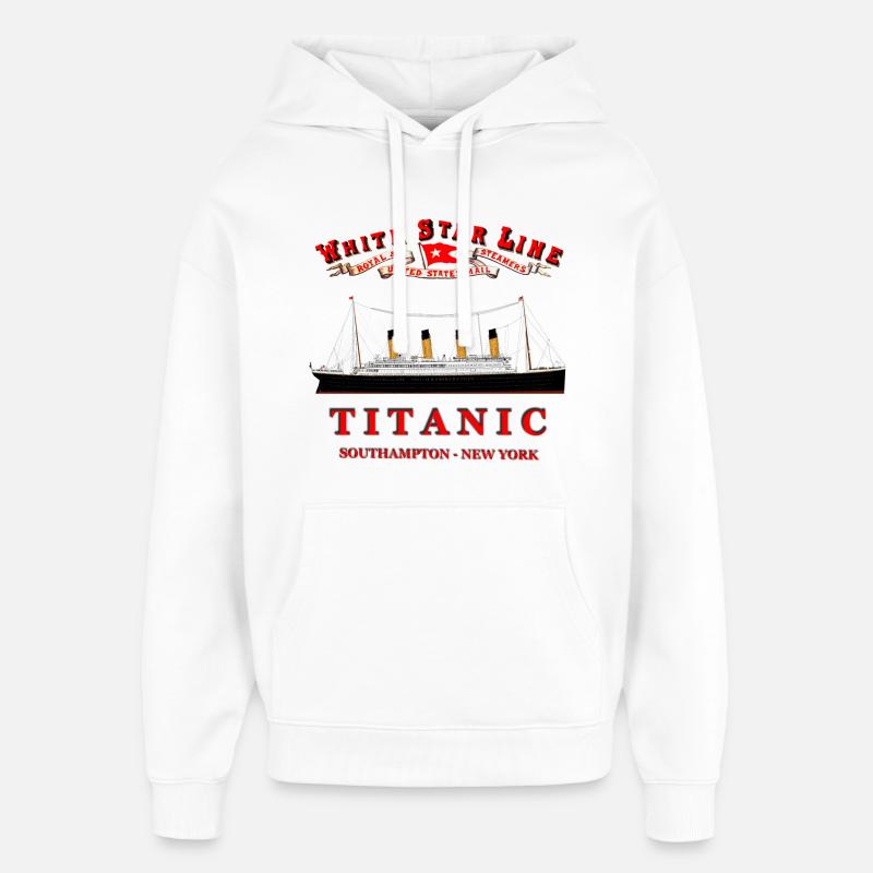 TITANIC CREATION Louis RUNEMBERG © Adagp - Sweat à capuche unisexe Stanley/Stella Oversized - blanc