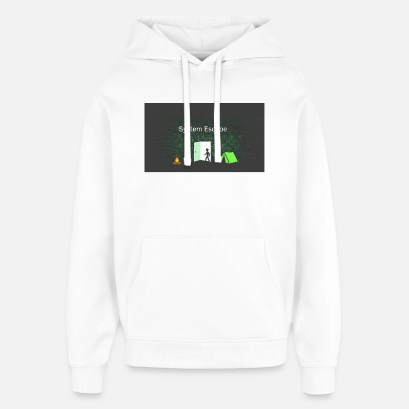 Évasion du système - Sweat à capuche unisexe Stanley/Stella Oversized - blanc