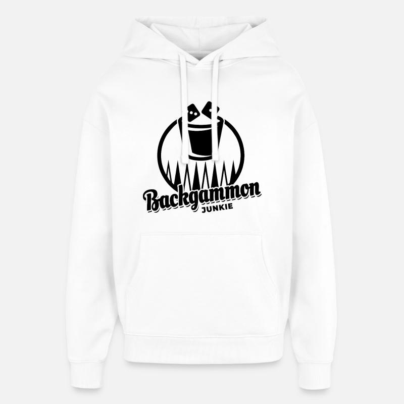 Backgammon Junkie | Brettspiel | Geschenk - Oversized Unisex Hoodie von Stanley/Stella - Weiß