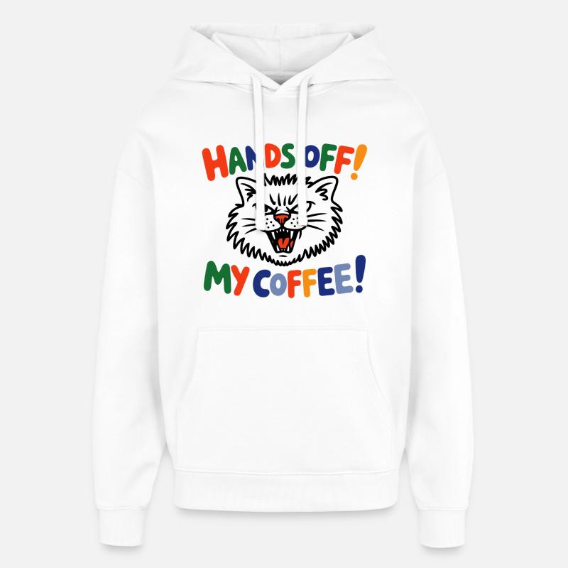 Lâchez-moi, mon café ! - Sweat à capuche unisexe Stanley/Stella Oversized - blanc