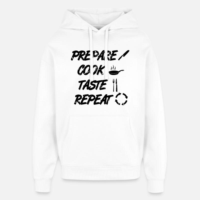 Recette - Sweat à capuche unisexe Stanley/Stella Oversized - blanc