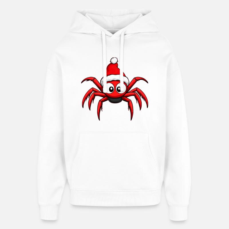 Araignée du Père Noël - Sweat à capuche unisexe Stanley/Stella Oversized - blanc