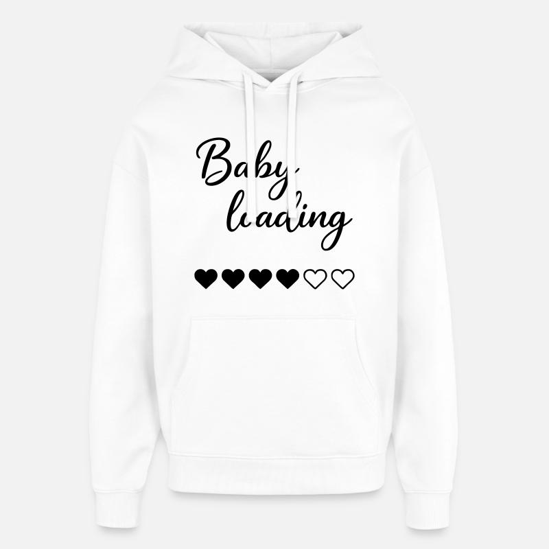 Chargement de bébé - Sweat à capuche unisexe Stanley/Stella Oversized - blanc