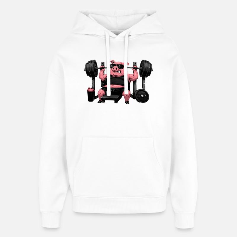 FatPig - Oversized Unisex Hoodie by Stanley/Stella - white