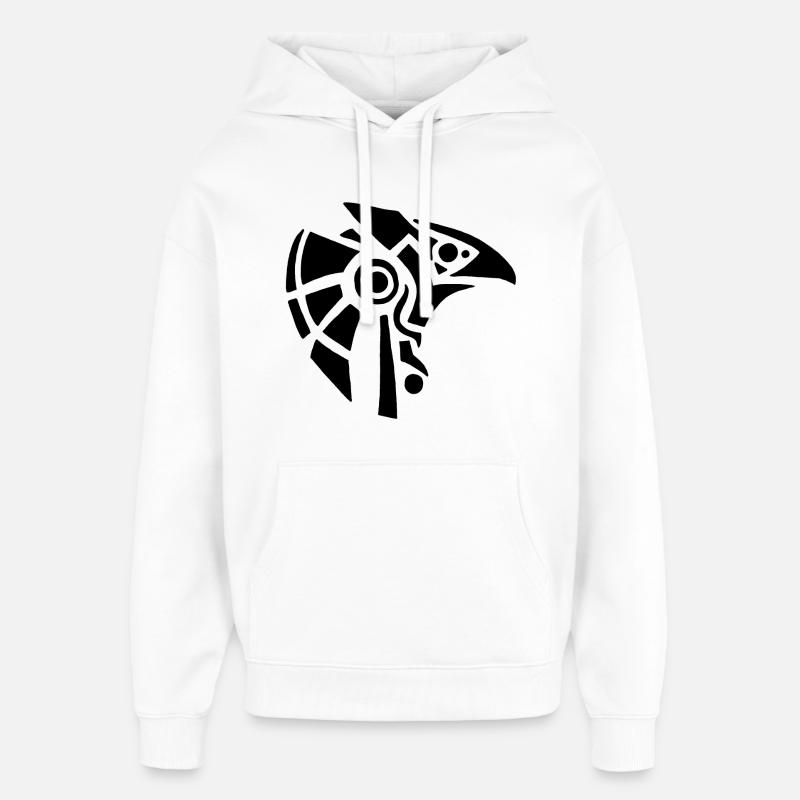 Dieu égyptien Horus - Sweat à capuche unisexe Stanley/Stella Oversized - blanc