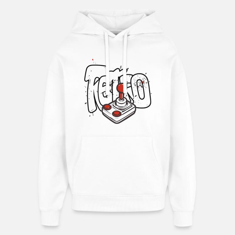 Retrobomber Joystick Design - Oversized Unisex Hoodie von Stanley/Stella - Weiß