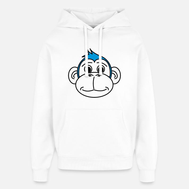 Singe - Sweat à capuche unisexe Stanley/Stella Oversized - blanc