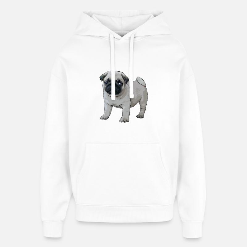 Comic Mops - Oversized Unisex Hoodie von Stanley/Stella - Weiß