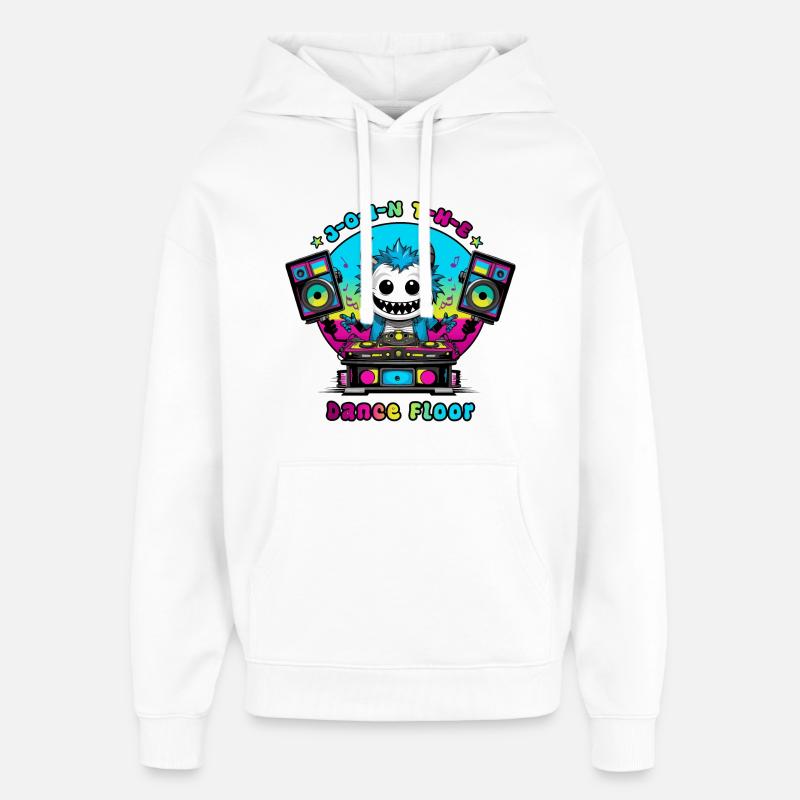 Monstre disco - Sweat à capuche unisexe Stanley/Stella Oversized - blanc