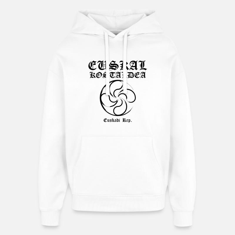 Croix Basque - Sweat à capuche unisexe Stanley/Stella Oversized - blanc