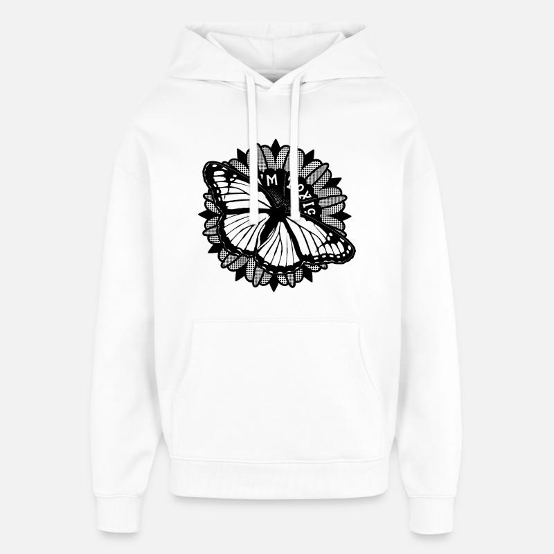 Beauté toxique – Papillon monarque - Sweat à capuche unisexe Stanley/Stella Oversized - blanc
