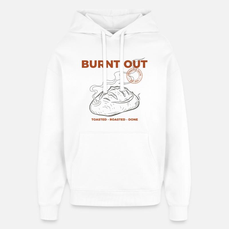 Sauerteigbrot-Backen Burnout Bäcker-Ära - Oversized Unisex Hoodie von Stanley/Stella - Weiß