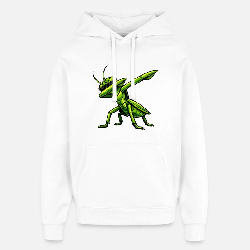 Dabbing Gottesanbeterin - Oversized Unisex Hoodie von Stanley/Stella - Weiß