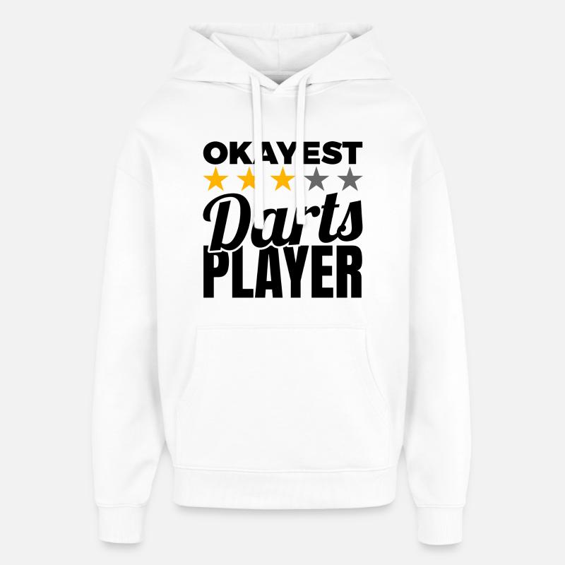 Drôle de joueur de fléchettes - Sweat à capuche unisexe Stanley/Stella Oversized - blanc