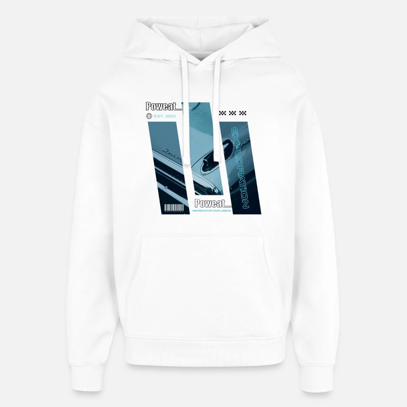 Never Stop Exploring - Oversized Unisex Hoodie von Stanley/Stella - Weiß