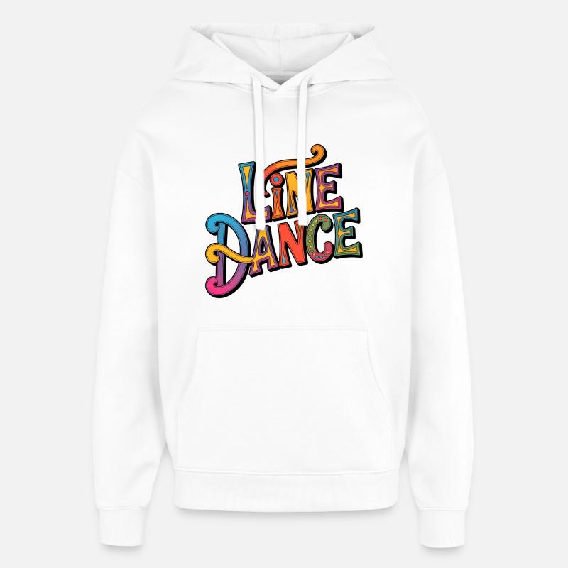 Lettrage western en ligne - Sweat à capuche unisexe Stanley/Stella Oversized - blanc