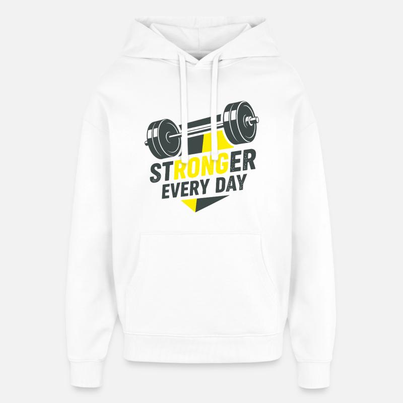 design_001 - Sweat à capuche unisexe Stanley/Stella Oversized - blanc