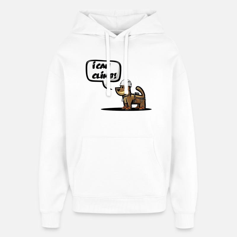 JE PEUX GRIMPER ! - Sweat à capuche unisexe Stanley/Stella Oversized - blanc