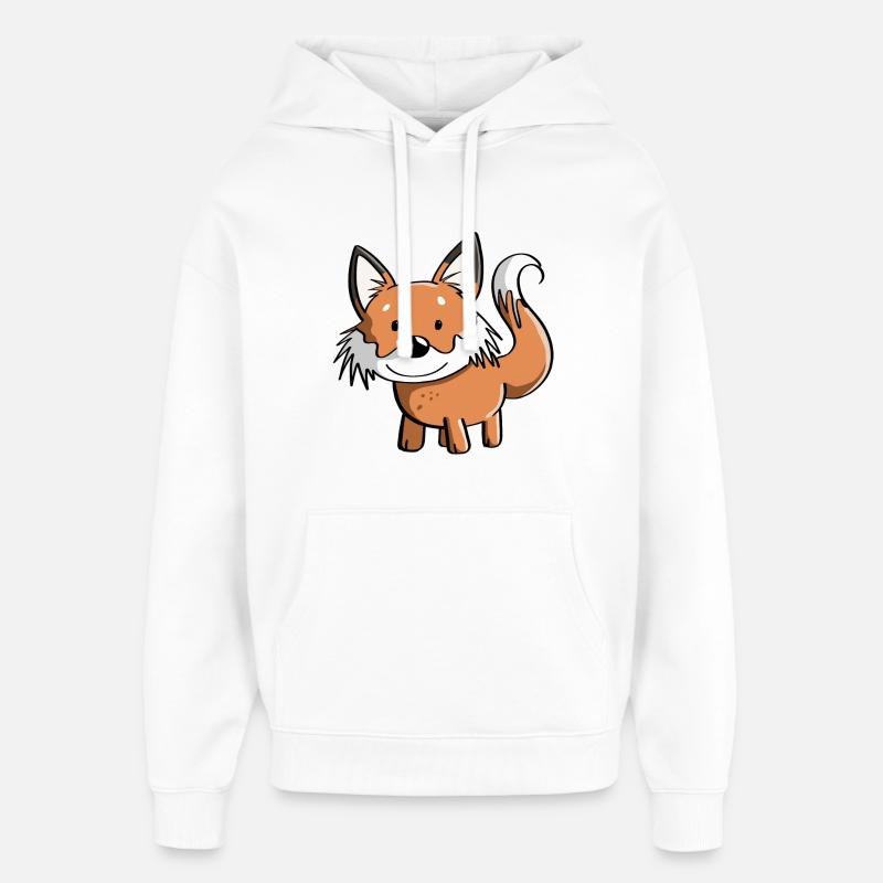 Renard - Renards - Renard roux - Prédateur - Sauvage - Sweat à capuche unisexe Stanley/Stella Oversized - blanc