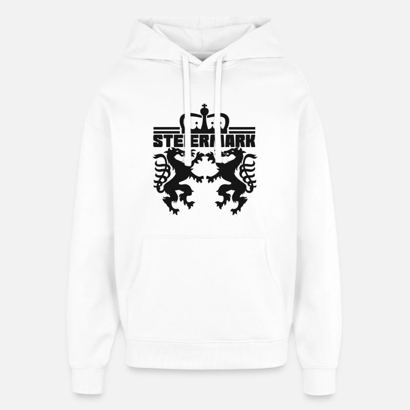 Styrie - Autriche - Sweat à capuche unisexe Stanley/Stella Oversized - blanc