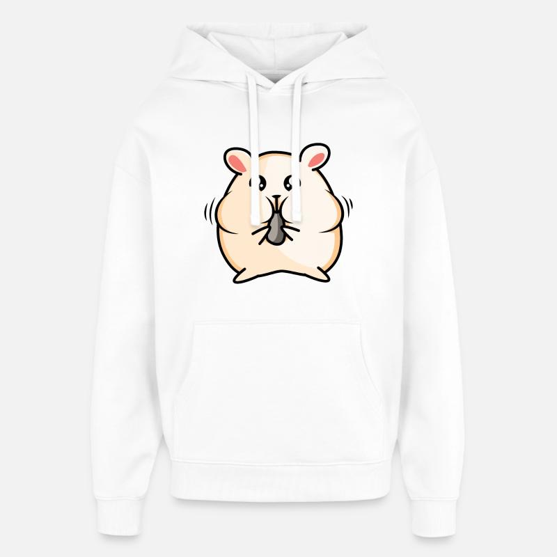 Conception de hamster - Sweat à capuche unisexe Stanley/Stella Oversized - blanc