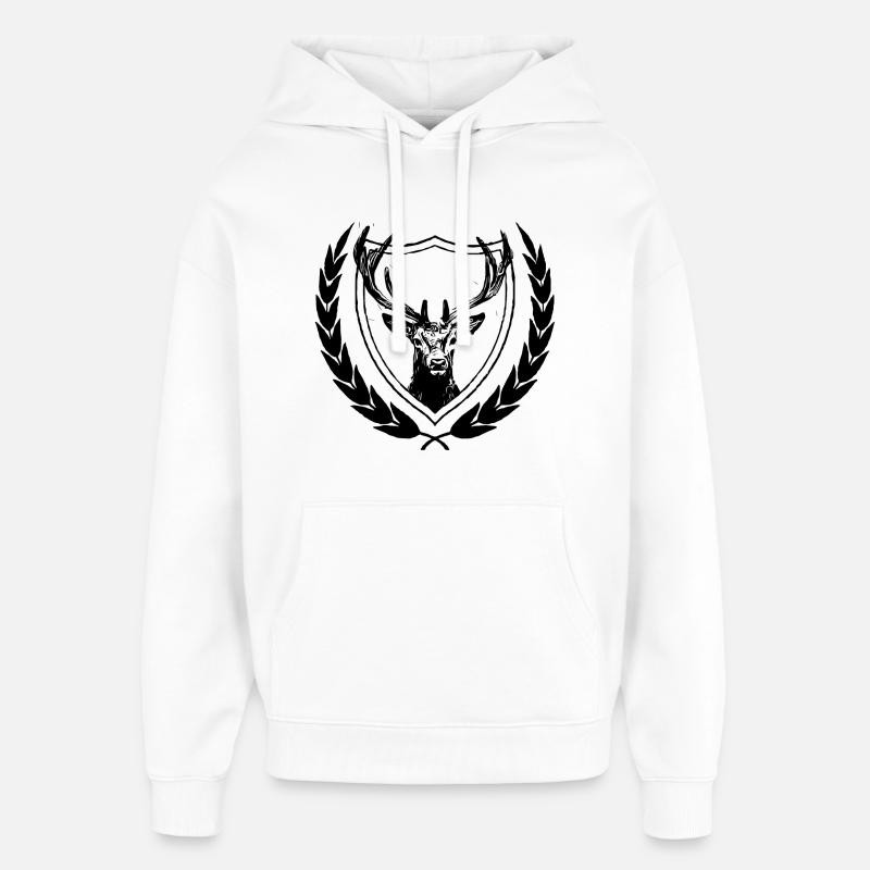 Cerf - Sweat à capuche unisexe Stanley/Stella Oversized - blanc