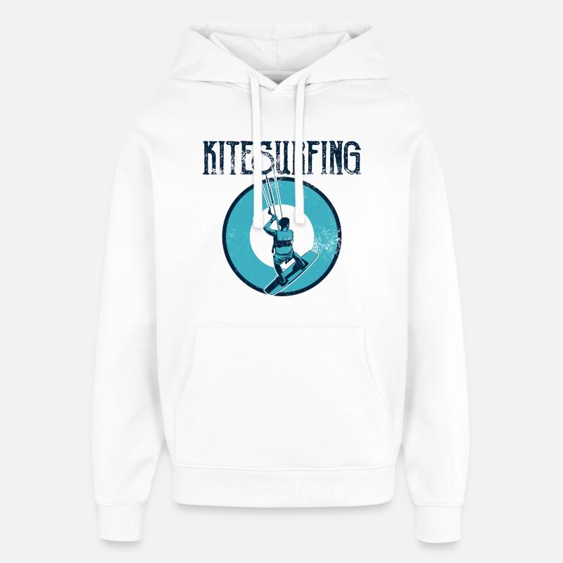 Kitesurfeurs - Sweat à capuche unisexe Stanley/Stella Oversized - blanc