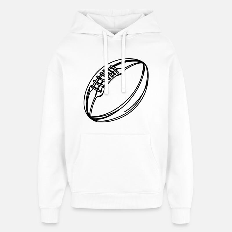 Ballon de rugby - Sweat à capuche unisexe Stanley/Stella Oversized - blanc