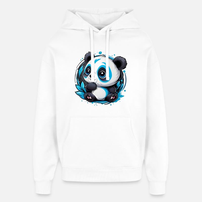 Panda Ours Petit et Mignon - Sweat à capuche unisexe Stanley/Stella Oversized - blanc