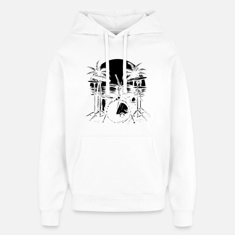 percussion - Sweat à capuche unisexe Stanley/Stella Oversized - blanc