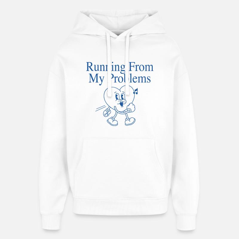 Laufendes Herz – Running From My Problems - Oversized Unisex Hoodie von Stanley/Stella - Weiß