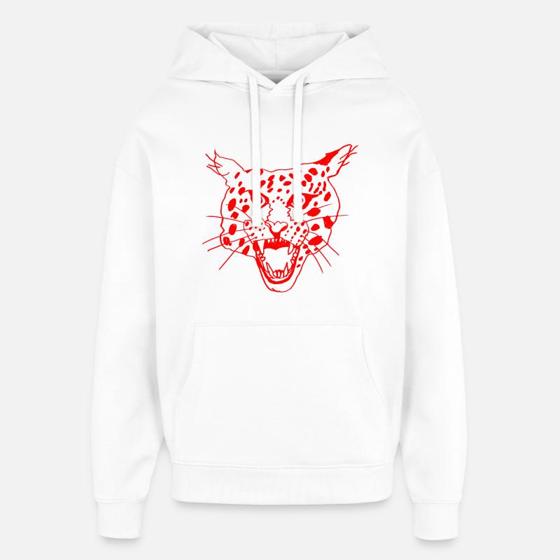 Jeff Leopardy - Sweat à capuche unisexe Stanley/Stella Oversized - blanc